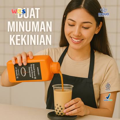 BODUO Aromatic Caramel Milk Flavored Beverage Concentrated 2L | Syrup Karamel Susu