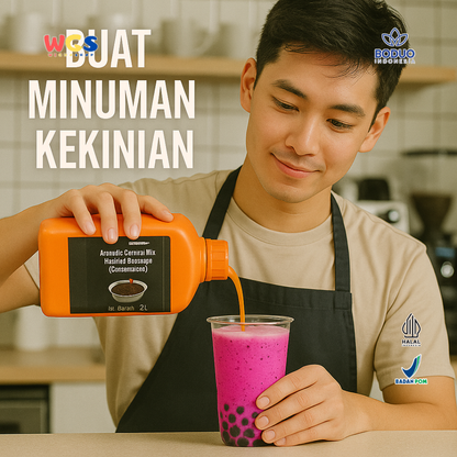 BODUO Aromatic Caramel Milk Flavored Beverage Concentrated 2L | Syrup Karamel Susu