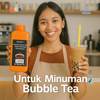 BODUO Aromatic Caramel Milk Flavored Beverage Concentrated 2L | Syrup Karamel Susu
