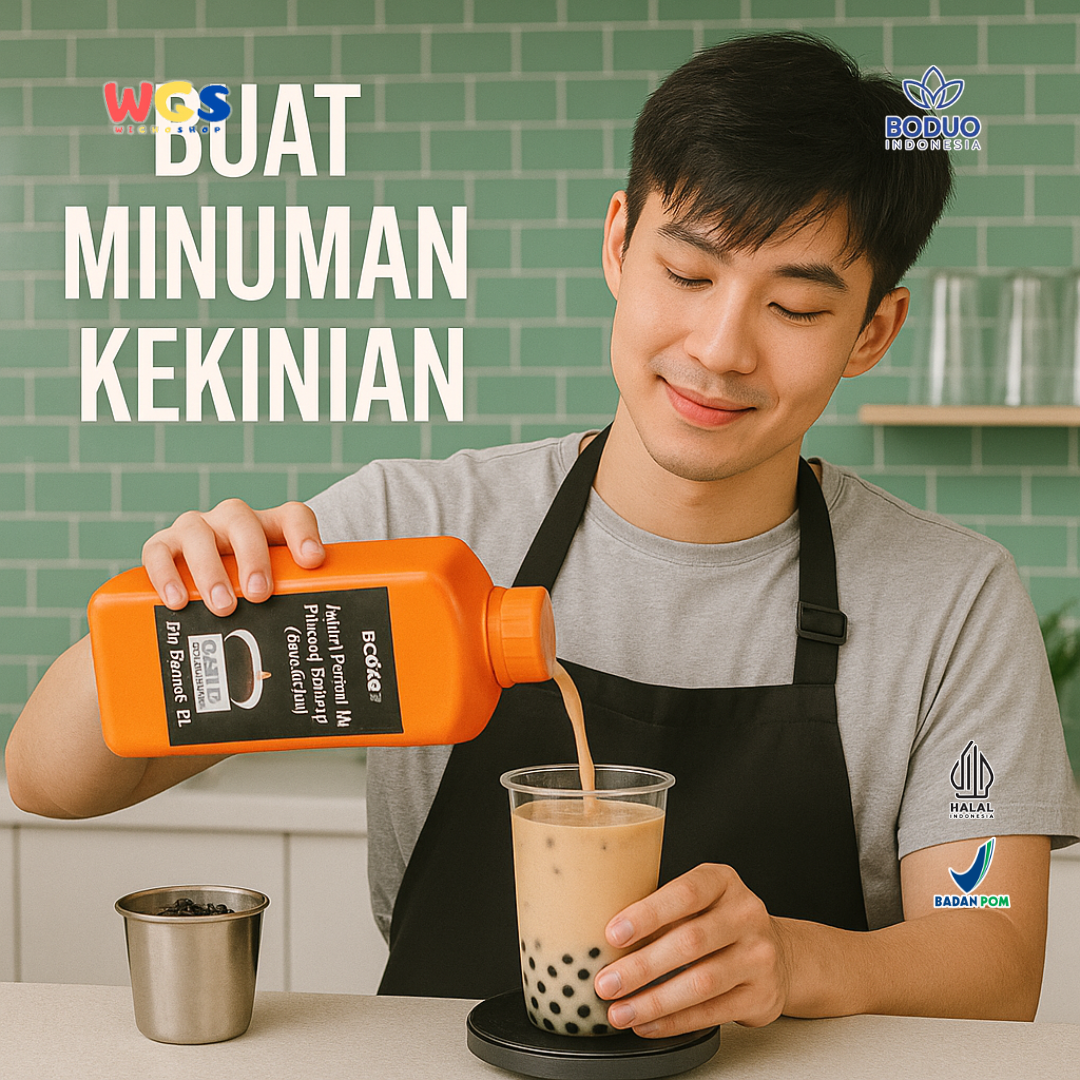 BODUO Aromatic Caramel Milk Flavored Beverage Concentrated 2L | Syrup Karamel Susu