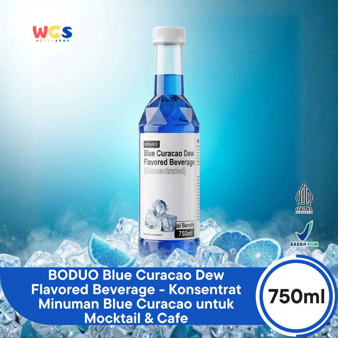 Boduo Blue Curacao Dew Flavored Syrup 750ml – Blue Curacao Flavored Concentrate Syrup