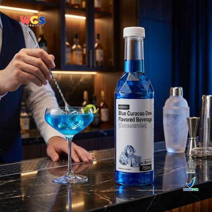 Boduo Blue Curacao Dew Flavored Syrup 750ml – Blue Curacao Flavored Concentrate Syrup