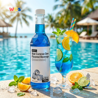 Boduo Blue Curacao Dew Flavored Syrup 750ml – Blue Curacao Flavored Concentrate Syrup