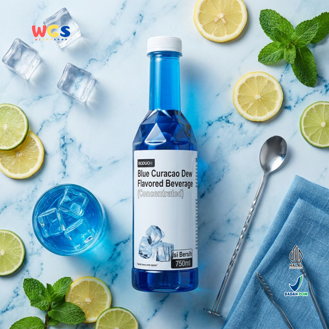 Boduo Blue Curacao Dew Flavored Syrup 750ml – Blue Curacao Flavored Concentrate Syrup