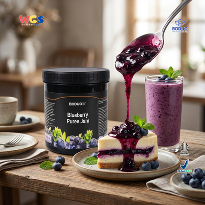 BODUO Blueberry Puree Jam 1.3kg – Premium Blueberry Jam with a Smooth Texture