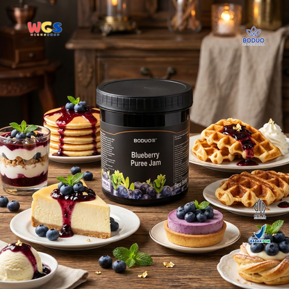 BODUO Blueberry Puree Jam 1.3kg – Premium Blueberry Jam with a Smooth Texture