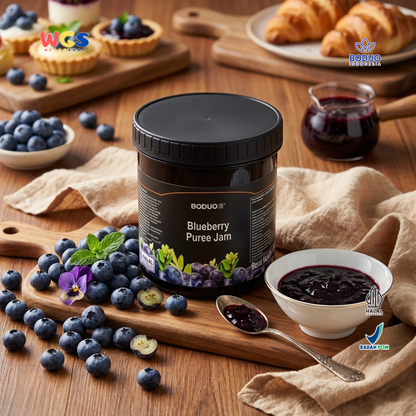BODUO Blueberry Puree Jam 1.3kg – Premium Blueberry Jam with a Smooth Texture
