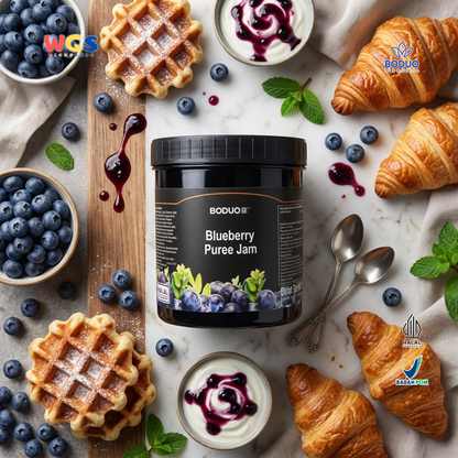 BODUO Blueberry Puree Jam 1.3kg – Premium Blueberry Jam with a Smooth Texture