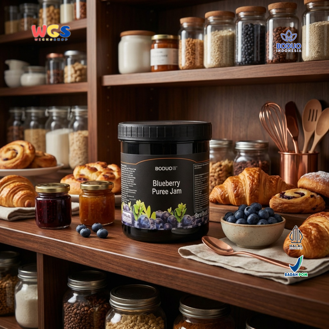 BODUO Blueberry Puree Jam 1.3kg – Premium Blueberry Jam with a Smooth Texture