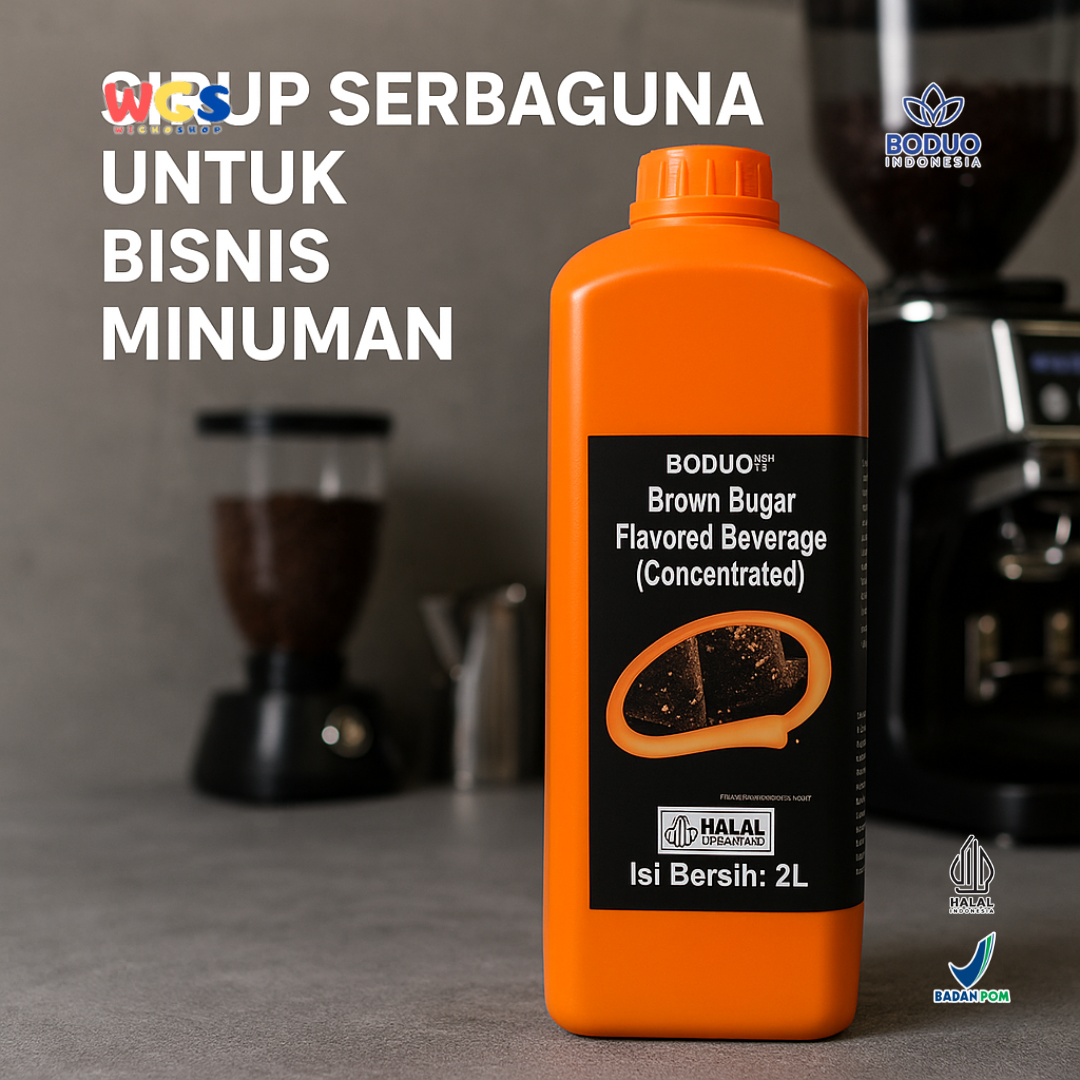 BODUO Brown Sugar Flavored Beverage Concentrate 2L – Sirup Gula Merah Pekat untuk Minuman Kekinian
