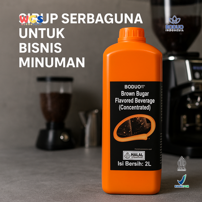 BODUO Brown Sugar Flavored Beverage Concentrate 2L – Sirup Gula Merah Pekat untuk Minuman Kekinian