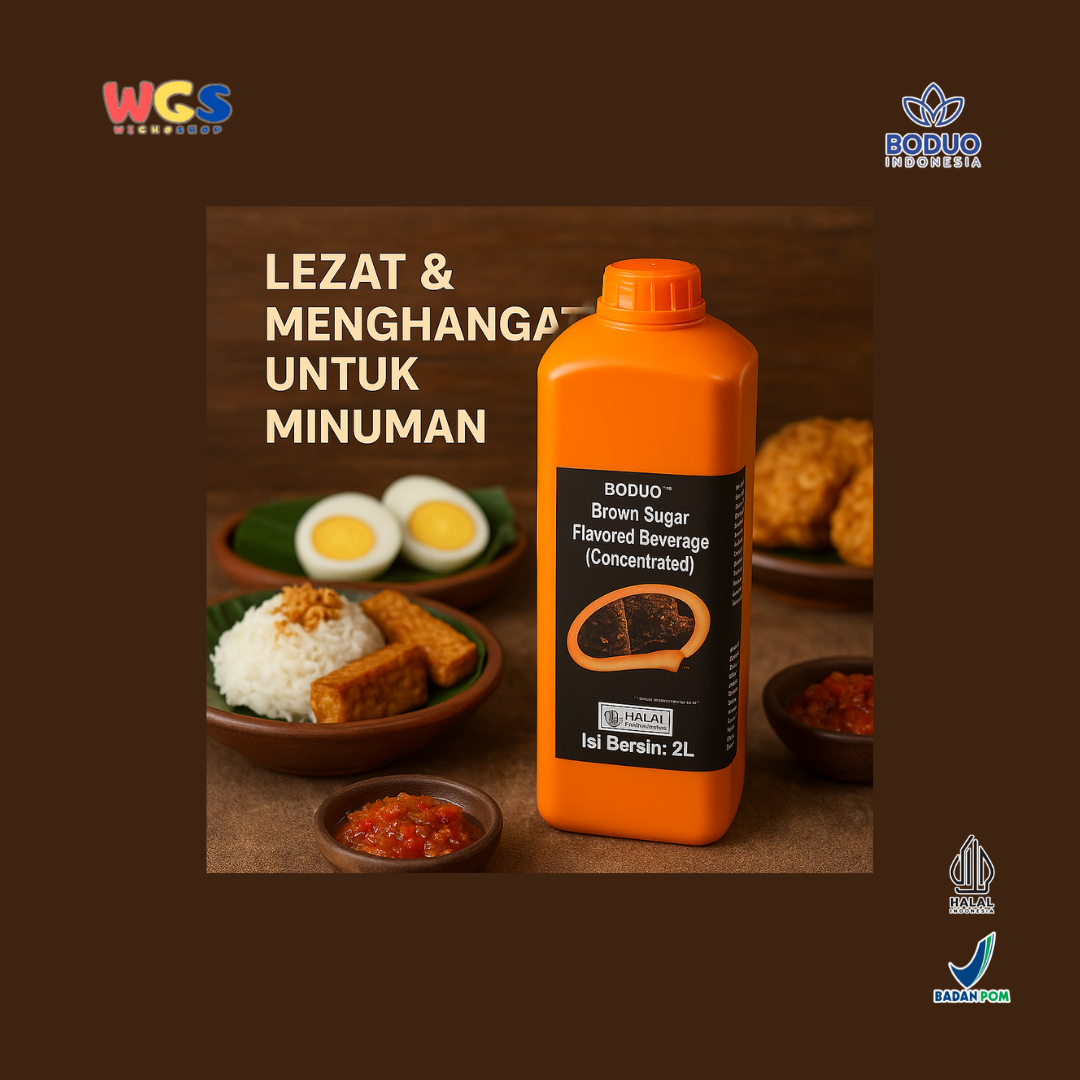 BODUO Brown Sugar Flavored Beverage Concentrate 2L – Sirup Gula Merah Pekat untuk Minuman Kekinian