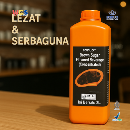BODUO Brown Sugar Flavored Beverage Concentrate 2L – Sirup Gula Merah Pekat untuk Minuman Kekinian
