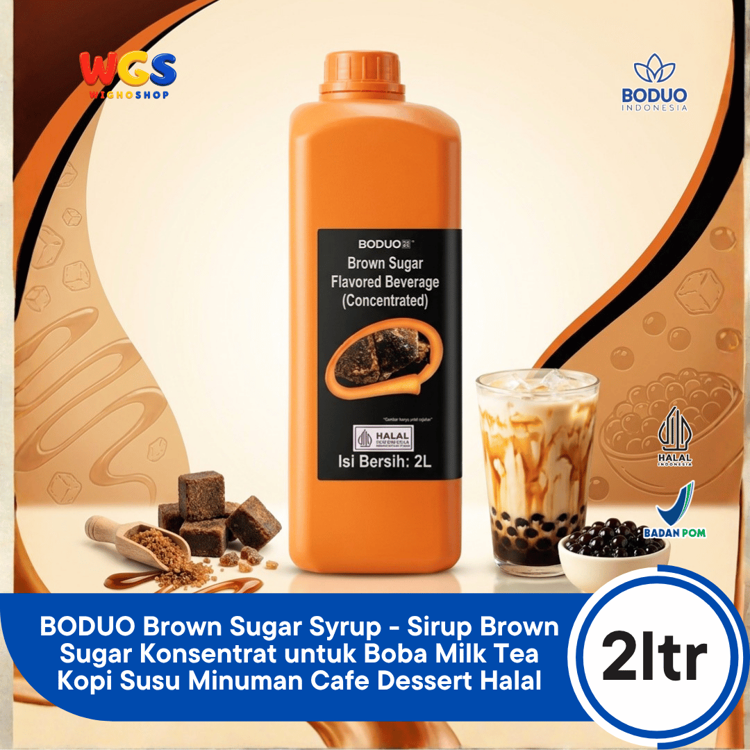 BODUO Brown Sugar Flavored Beverage Concentrate 2L – Concentrated Brown Sugar Syrup for Trendy Drinks
