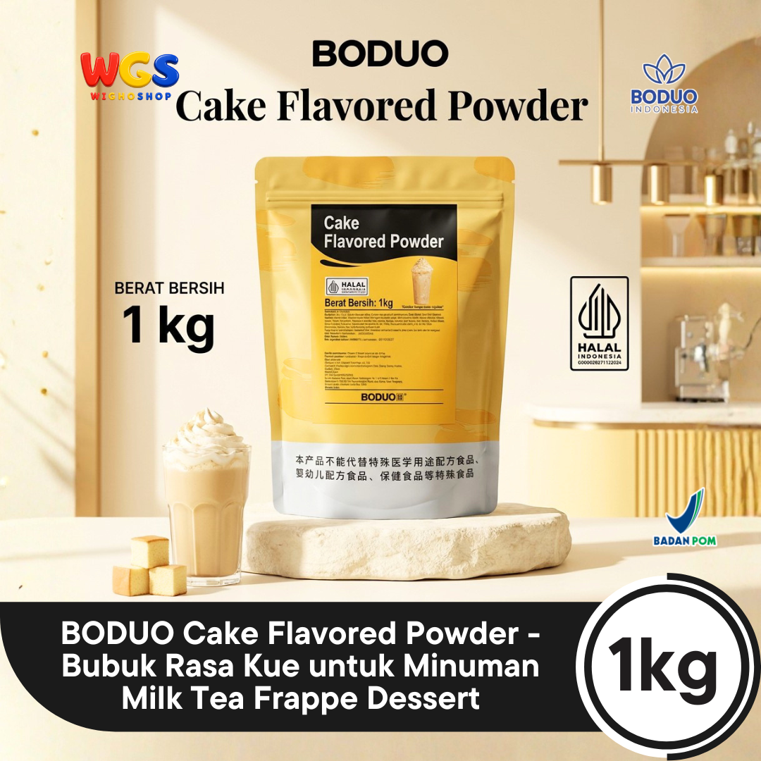 BODUO Cake Flavored Powder 1kg - Bubuk Rasa Kue untuk Minuman Milk Tea Frappe Dessert
