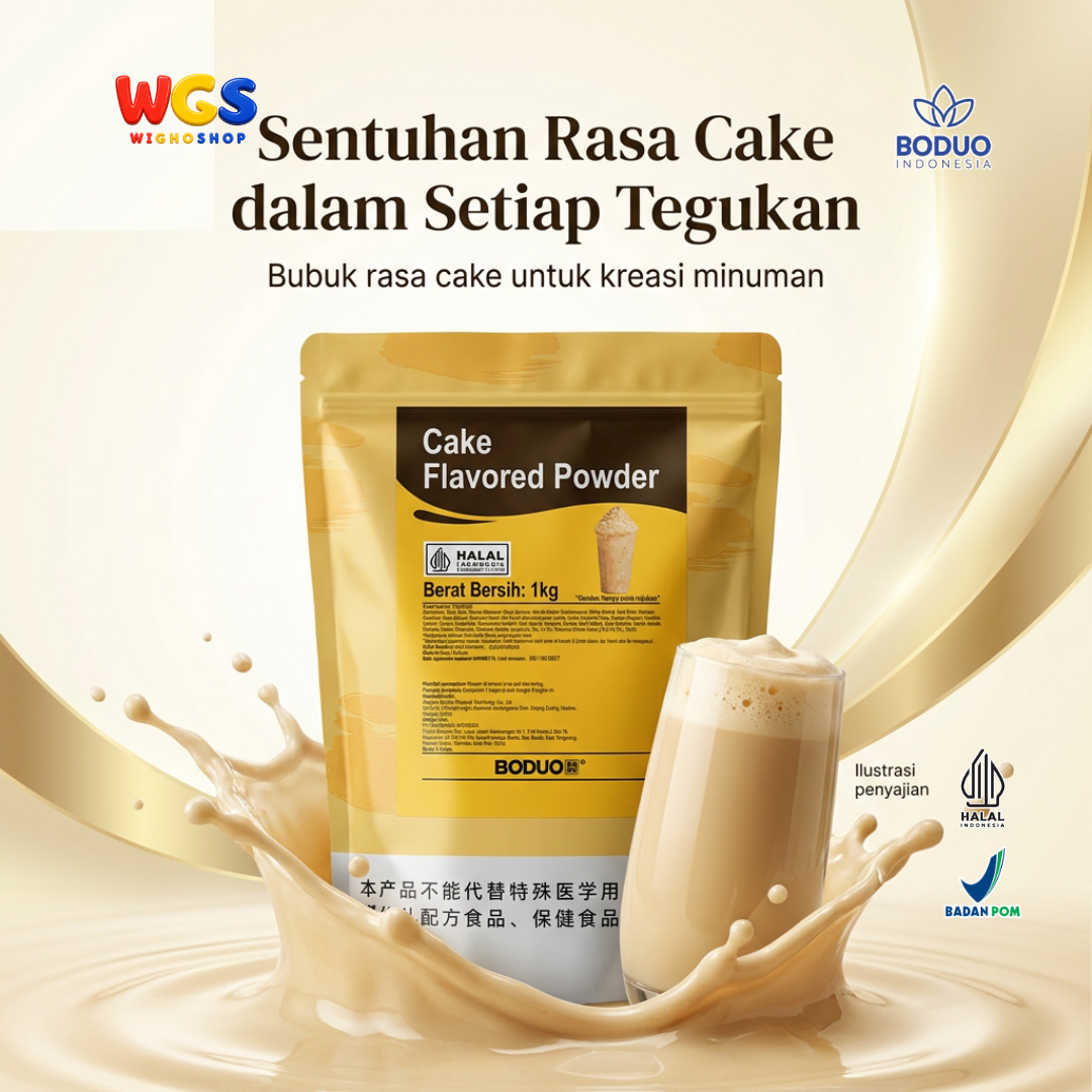 BODUO Cake Flavored Powder 1kg - Bubuk Rasa Kue untuk Minuman Milk Tea Frappe Dessert