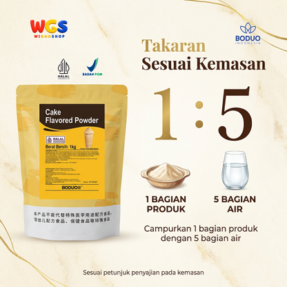 BODUO Cake Flavored Powder 1kg - Bubuk Rasa Kue untuk Minuman Milk Tea Frappe Dessert