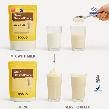 BODUO Cake Flavored Powder 1kg – Premium Cake Flavor Powder for Drinks, Desserts, and Business Creations