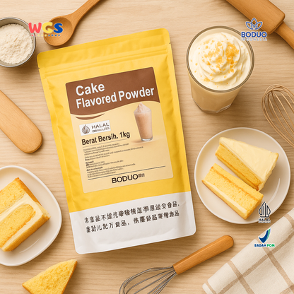 BODUO Cake Flavored Powder 1kg – Premium Cake Flavor Powder for Drinks, Desserts, and Business Creations