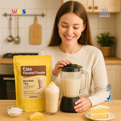 BODUO Cake Flavored Powder 1kg – Premium Cake Flavor Powder for Drinks, Desserts, and Business Creations