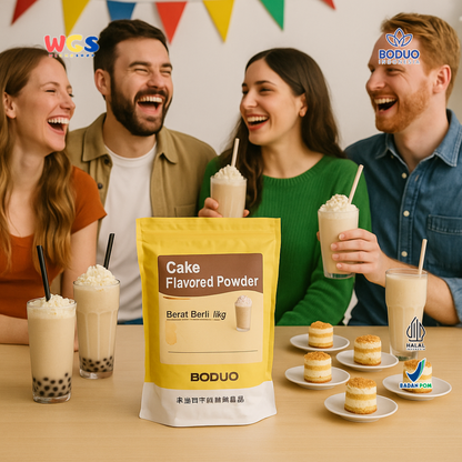 BODUO Cake Flavored Powder 1kg – Premium Cake Flavor Powder for Drinks, Desserts, and Business Creations