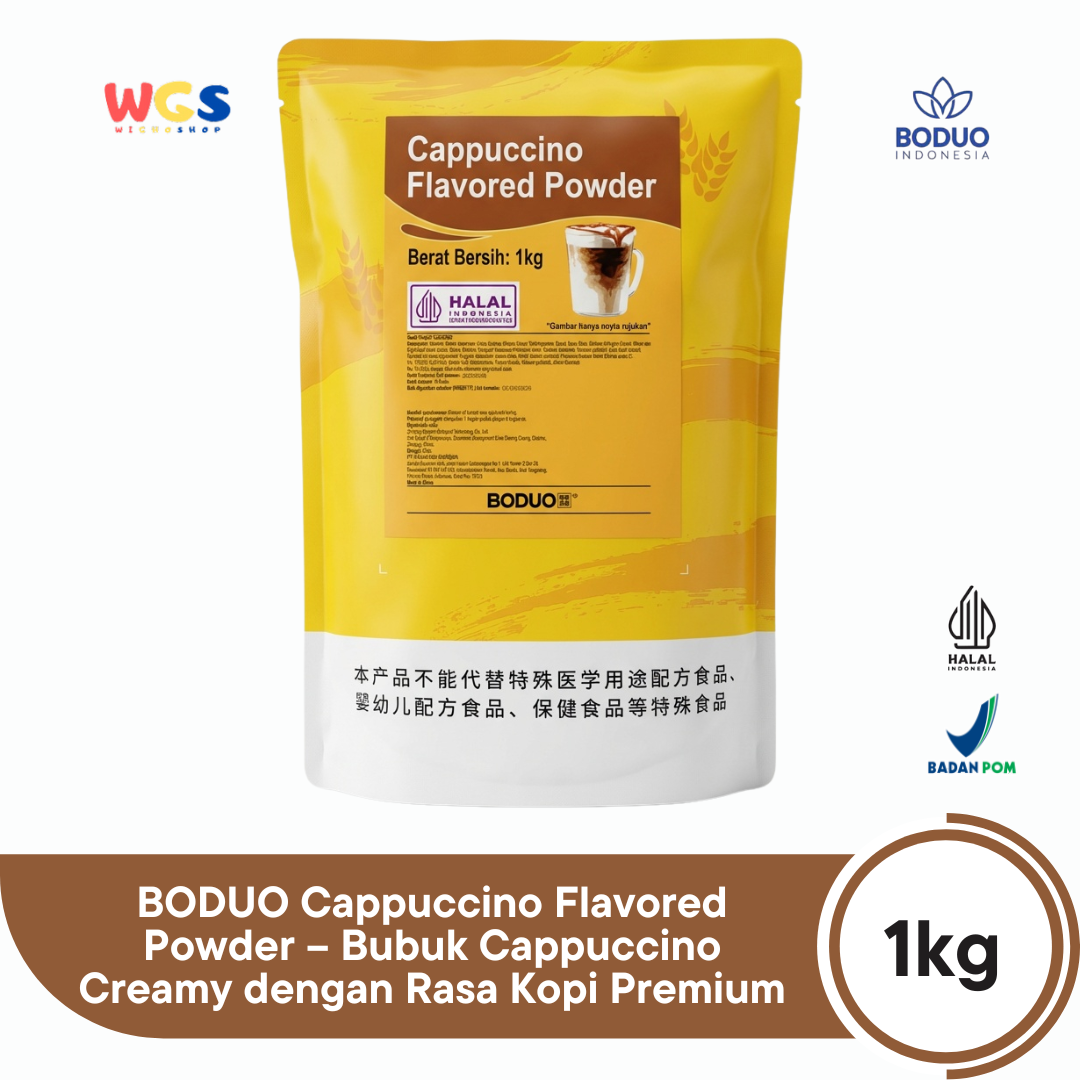 BODUO Cappuccino Flavored Powder 1kg – Bubuk Cappuccino Creamy dengan Rasa Kopi Premium
