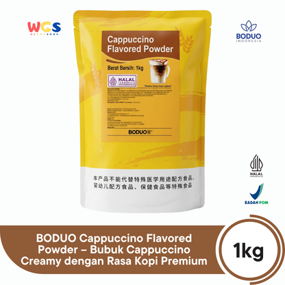 BODUO Cappuccino Flavored Powder 1kg – Bubuk Cappuccino Creamy dengan Rasa Kopi Premium