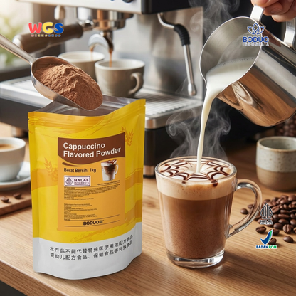 BODUO Cappuccino Flavored Powder 1kg – Bubuk Cappuccino Creamy dengan Rasa Kopi Premium