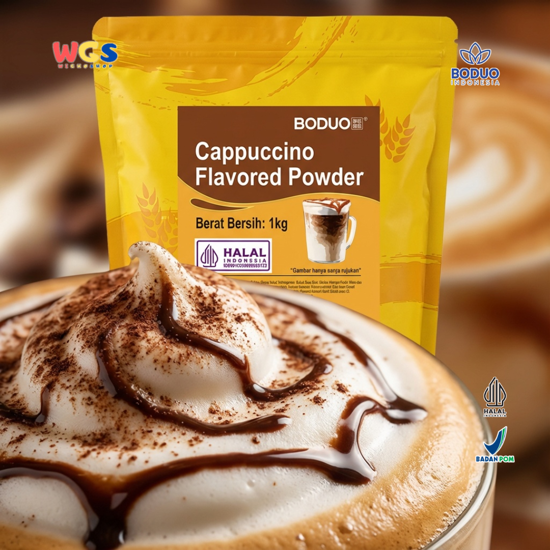 BODUO Cappuccino Flavored Powder 1kg – Bubuk Cappuccino Creamy dengan Rasa Kopi Premium