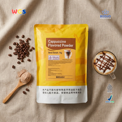 BODUO Cappuccino Flavored Powder 1kg – Bubuk Cappuccino Creamy dengan Rasa Kopi Premium