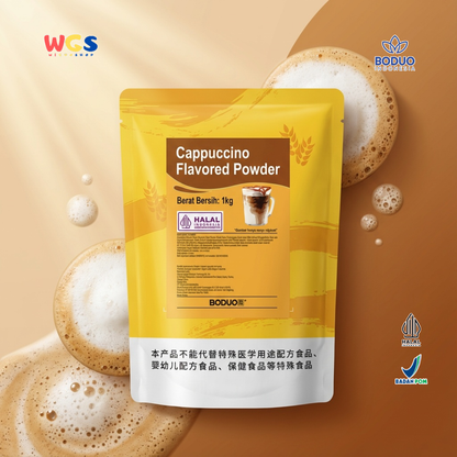 BODUO Cappuccino Flavored Powder 1kg – Bubuk Cappuccino Creamy dengan Rasa Kopi Premium
