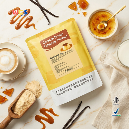 BODUO Caramel Brulee Flavored Powder 1kg – Delicious Crème Brûlée Flavored Powder
