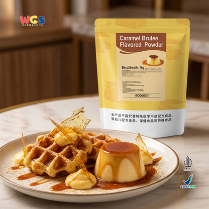 BODUO Caramel Brulee Flavored Powder 1kg – Delicious Crème Brûlée Flavored Powder