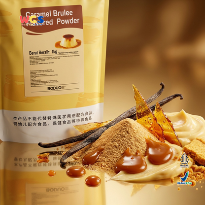 BODUO Caramel Brulee Flavored Powder 1kg – Delicious Crème Brûlée Flavored Powder
