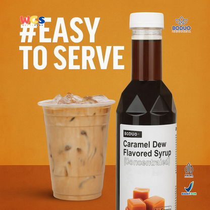 BODUO Caramel Dew Flavored Syrup 750ml - Sirup Rasa Karamel Kental untuk Minuman & Dessert