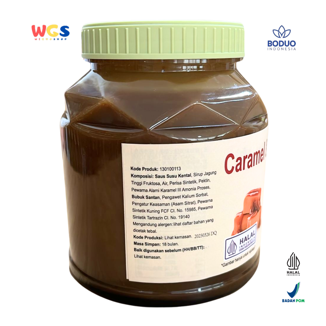 BODUO Caramel &amp; Toffee Syrup 1kg – Premium Caramel &amp; Toffee Flavored Syrup for Drinks and Desserts
