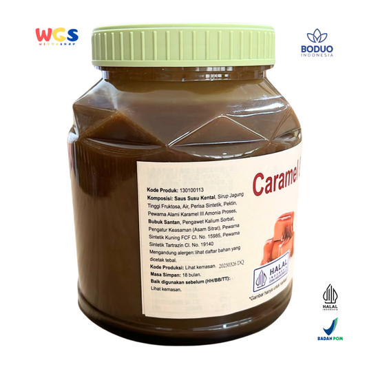 BODUO Caramel & Toffee Syrup 1kg – Sirup Rasa Karamel & Toffee Premium untuk Minuman dan Dessert