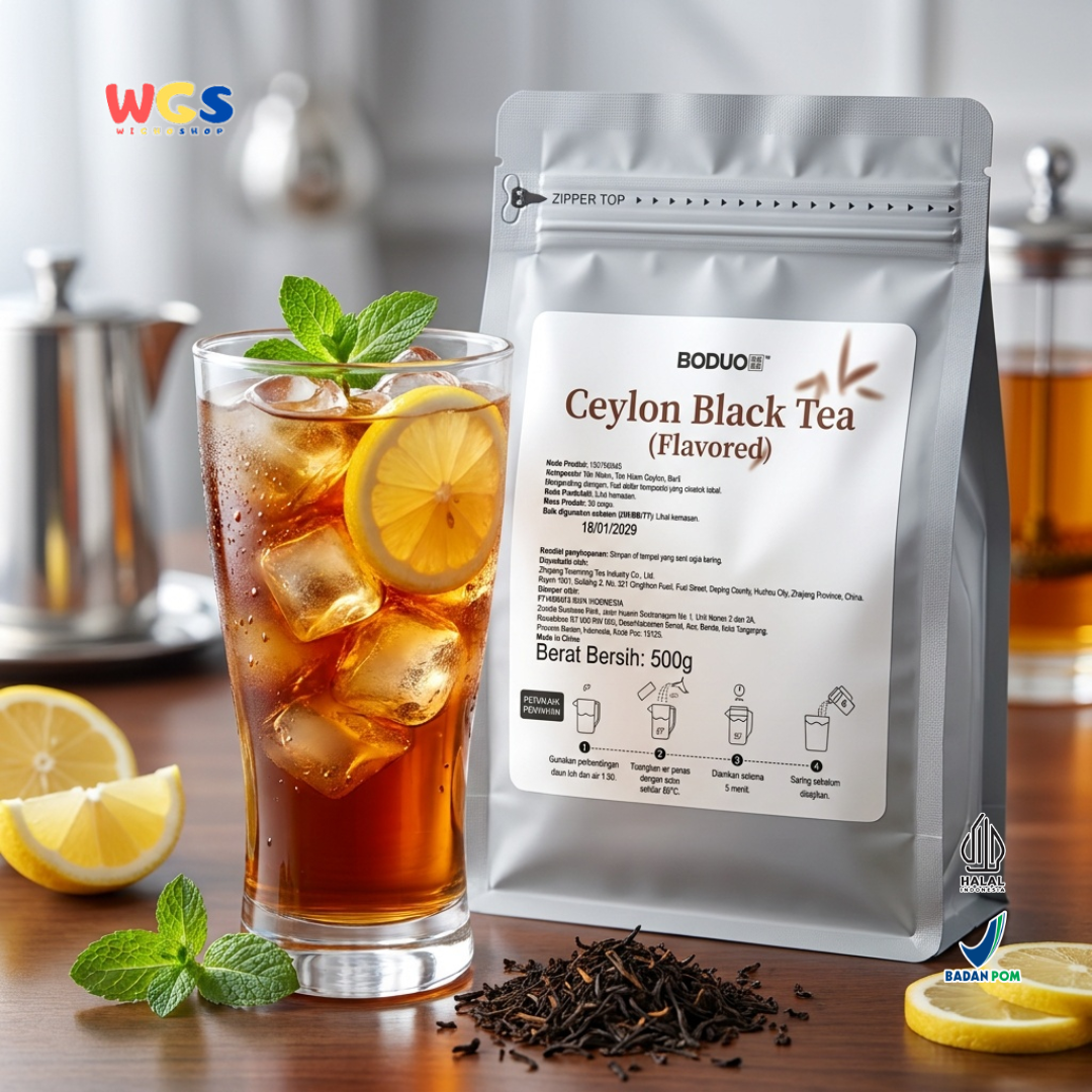BODUO Ceylon Black Tea Flavored 500g - Teh Hitam Ceylon untuk Milk Tea