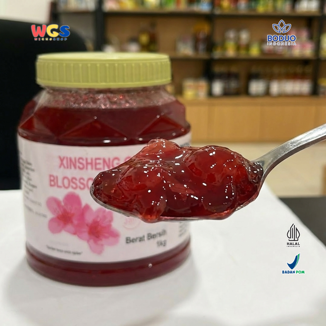 BODUO Cherry Blossom Flavored Jam 1kg – Selai Sakura untuk Minuman, Topping & Dessert