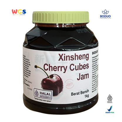 BODUO Cherry Cubes Jam 1kg – Premium Cherry Jam for Trendy Drinks and Toppings