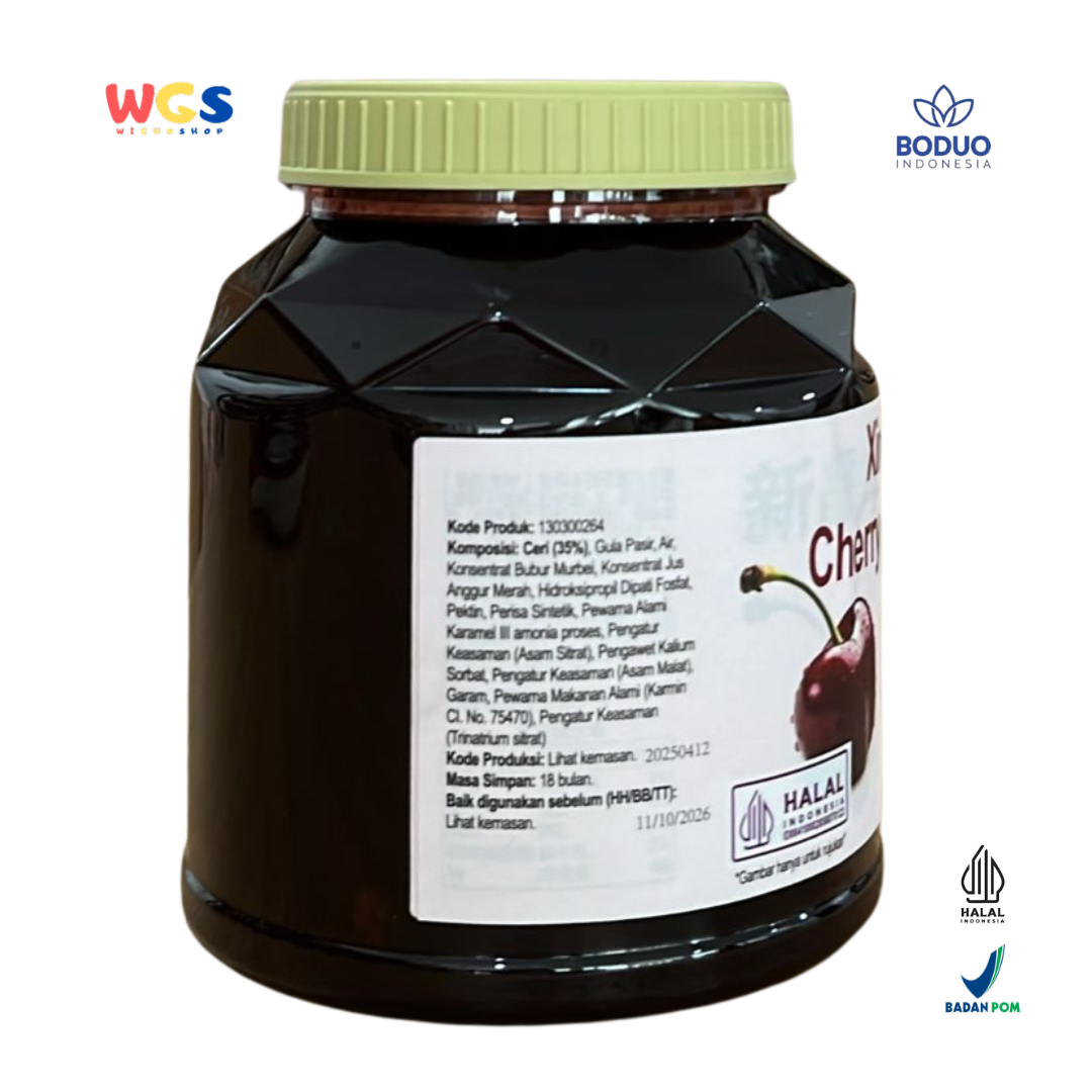 BODUO Cherry Cubes Jam 1kg – Premium Cherry Jam for Trendy Drinks and Toppings