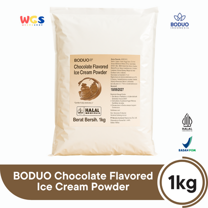 BODUO Chocolate Flavored Ice Cream Powder 1kg | Bubuk Es Krim Cokelat Halal