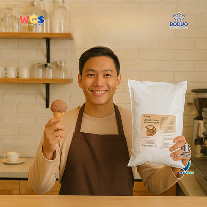 BODUO Chocolate Flavored Ice Cream Powder 1kg | Bubuk Es Krim Cokelat Halal