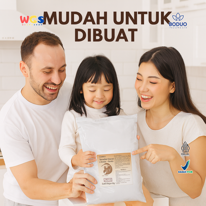 BODUO Chocolate Flavored Ice Cream Powder 1kg | Bubuk Es Krim Cokelat Halal