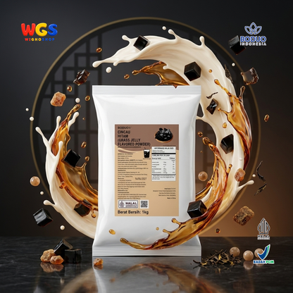 BODUO Grass Jelly Flavored Powder 1kg – Instant Grass Jelly Powder for Drinks &amp; Desserts