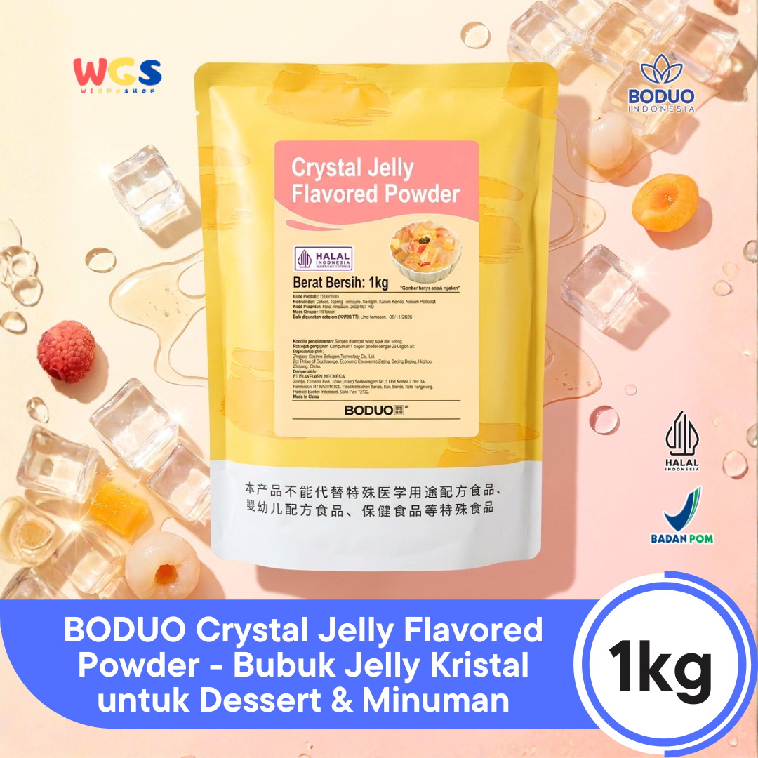 BODUO Crystal Jelly Flavored Powder 1kg – Practical Crystal Jelly Powder for Desserts &amp; Drinks