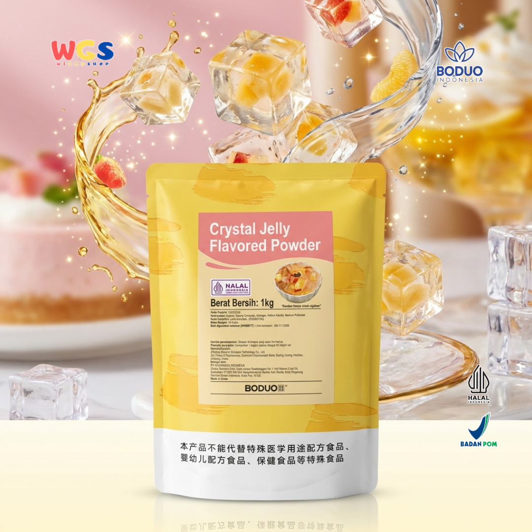 BODUO Crystal Jelly Flavored Powder 1kg – Practical Crystal Jelly Powder for Desserts &amp; Drinks
