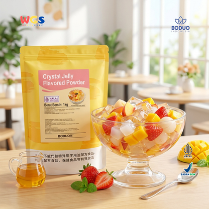 BODUO Crystal Jelly Flavored Powder 1kg – Practical Crystal Jelly Powder for Desserts &amp; Drinks