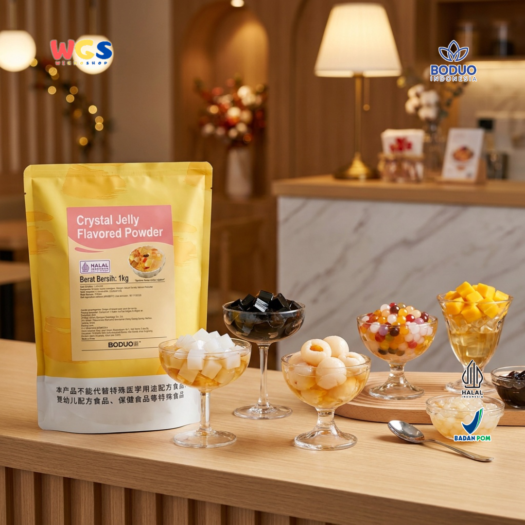 BODUO Crystal Jelly Flavored Powder 1kg – Practical Crystal Jelly Powder for Desserts &amp; Drinks