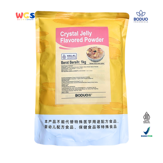BODUO Crystal Jelly Flavored Powder 1kg – Bubuk Jeli Kristal Praktis untuk Dessert & Minuman